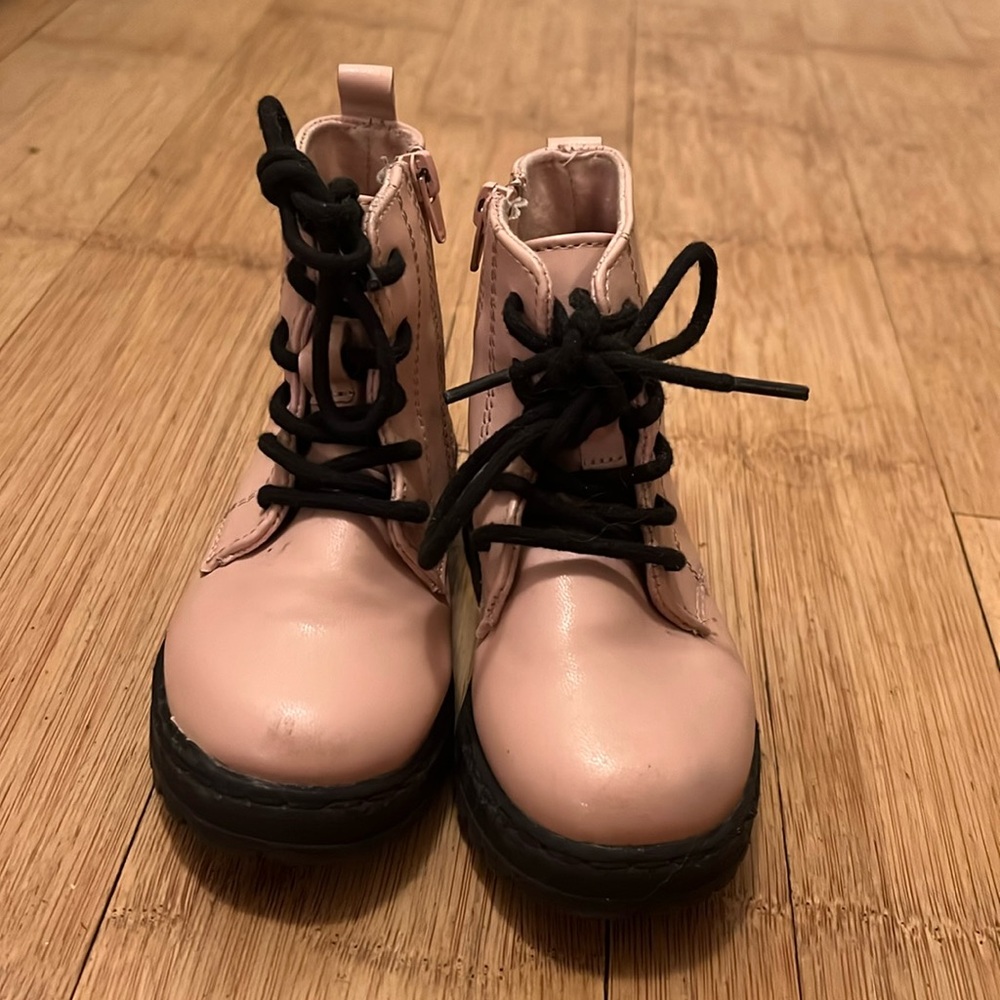 Toddler Combat Boots - pink